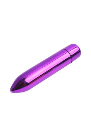 Hızlı Express Bullet 9 Cm Mini Metal Titreşimli Süper Orgazm Vibratörü Mor