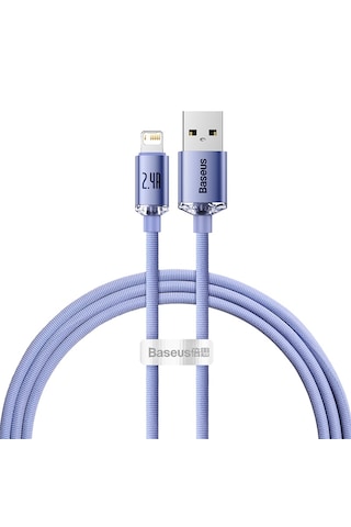 Baseus Crystal 2.4a Usb-a To Lightning 1.2m Kablo-mor