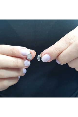 Lova 0,32 Karat Baget Pırlanta Küpe - 3040106