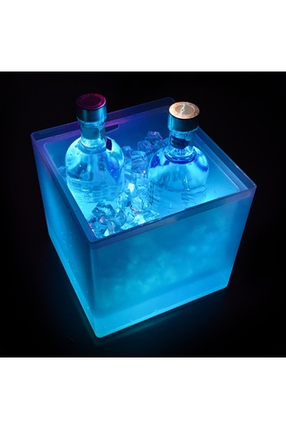 Homyl 3.5l Çift Katmanlı Buz Kovası Şarj Edilebilir Şarap Mavi1 Çok Renkli