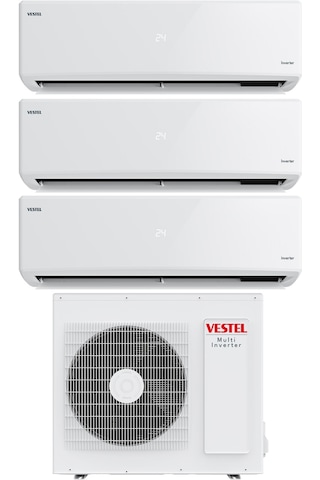Vestel Flora Doğa 1 Dış + 3 İç Ünite (9+9+12) Duvar Tipi Multi Inverter Plus Klima