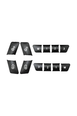 Neevoyu Mercedes A B C E Cla Gla Gle Gl Gls İçin 12 Adet Abspaketli Krom Kapaklı Kapı Kilidi Anahtarı Sticker - Kırıkları Gizle, İç Mekanı Zenginleştir, Kolay Kurulum