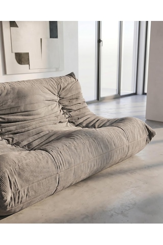 Vac Home İkili Togo Koltuk, Hr Sünger, Fitilli Kadife, 160x98x71 Cm, Vakumlu Gönderim, Kurulum Gerektirmez, Leke Tutm Diğer