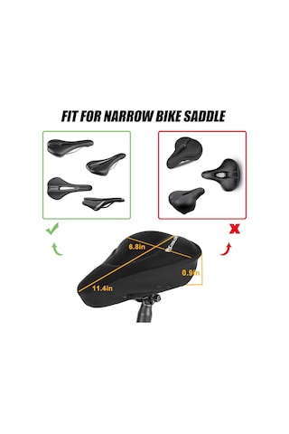 Geeroyoo Bisiklet Sele Kılıfı: Yarı Silikon Yarı Sünger, Rahatlık Ve Konfor İçin Mükemmel Seçim Siyah