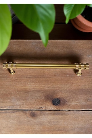 Nesli Alüminyum Metal Lüks Modern Mobilya Çekmece Mutfak Dolabı Kulpu Altın 96mm 5 Adet Altın
