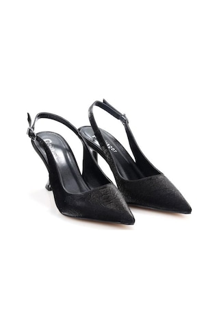 Pisagor Ps-32140 7 Cm Topuklu Kadın Stiletto Abiye Ayakkabı Sıyah