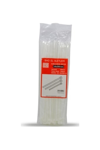 Lunaev Beyaz Plastik Kablo Bağı 3,6 X 250 Mm 100 Adet