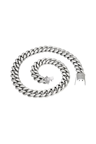 Chavin 46 Cm. 14 Mm. Taşlı Çelik Bayan Zincir Kolye Ep08
