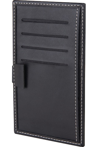 2K S.deri Kartlık Cüzdan Siyah Wallet And Card Holder Vegan 9x15,5 Cm. Black Siyah