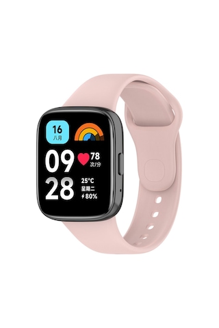 Xiaomi Redmi Watch 3 Active Uyumlu Klasik Frm Kordon Pembe