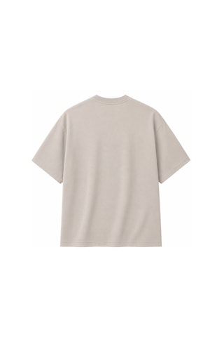 Ranud Erkek Oversize Fit Tişört,%100 Pamuk, Yumuşak Fırçalı Kumaş, Oeko-tex Sertifikalı Bej