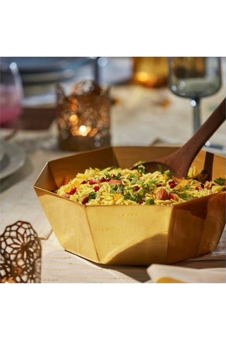 Gokvalla Alüminyum Servis Kasesi, Altın Rengi, 26x26x9cm Altın