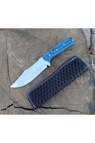 Av Bıçağı Bushcraft Avcı Bıçağı Kamp Bıçağı El Yapımı Hg-Bp08 Mavi