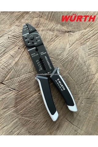 Würth Papuç Sıkma Pensesi Kablo Soyma Kablo Sıyırma Pensesi Germany 23cm 225mm