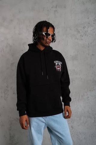 Veraura Lifestyle Erkek School Boy Baskılı Kapüşonlu Sweat - Siyah