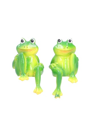 Shineyee Çevre Dostu Reçine Kurbağa Figürü, Ev Ve Bahçe Dekorasyonu, El Boyama, Canlı Detaylı, Hafif Ve Taşınabilir, 2 Adet Set