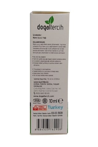 Doğaltercih %100 Saf Katkısız Nane Uçucu Yağı 10 Ml