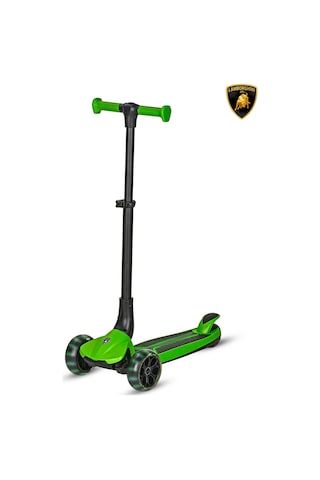 Lisanslı L3 Kolay Katlanabilir Işıklı Orta Gövde Ve Işıklı Tekerlekli Çocuk Scooter Turuncu Yeşil