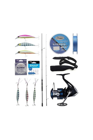 Yek Outdoor Spin Olta Seti Okuma Wave Up Spin 259cm 10-35gr 2 Parça Olta Kamışı&shimano Makina Nexave 4000 Fı