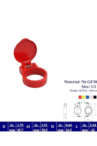 Traktör Hidrolik 1/2 Yaylı Jak Toz Kapağı Kırmızı 1 Adet