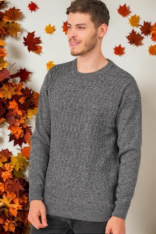 V0214 Dewberry Erkek Kazak-düz Füme Düz Füme