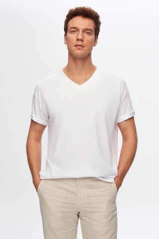 D's Damat Ds Damat Beyaz V Yaka %100 Pamuk T-shirt 4HC141996755M Beyaz