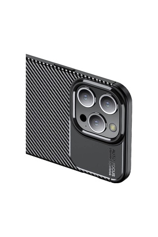 Apple Uyumlu iPhone 15 Pro Max Kılıf Zore Negro Silikon Kapak Siyah