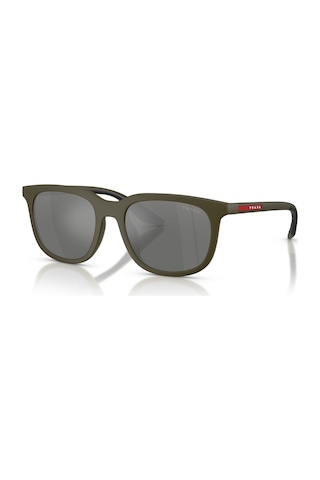 Prada Ps B09su 15x41a 54 Linea Rossa Unisex Oval Yeşil Aynalı Kemik Güneş Gözlüğü