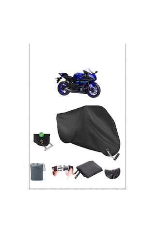 Siyah Yamaha R7 Dayanıklı Kilit Uyumlu Su Geçirmez Motosiklet Brandası