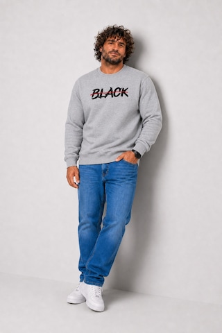 Starbattal Erkek Büyük Beden Sıfır Yaka 3ip Sweat Black 24202 Grı Melanj-2853 Gri Melanj