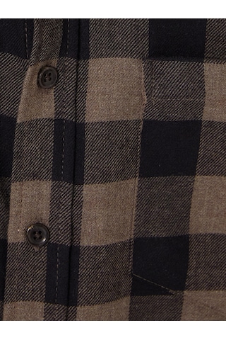Lcwaıkıkı Classic Kahverengi Regular Fit Ekose Gabardin Erkek Gömlek