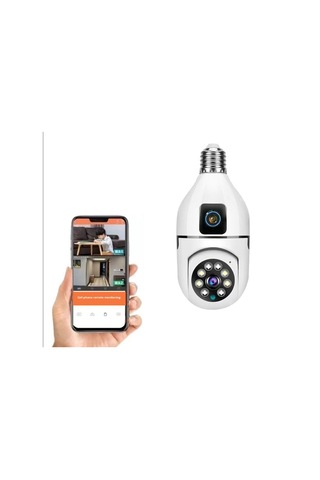 Çift Kameralı 4k Full Hd Hareket Sensörlü, 360 Döner Başlıklı Güvenlik Kamerası -1768