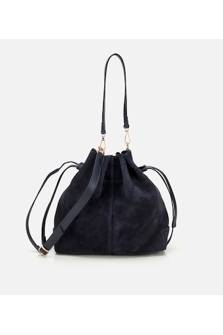 Hotiç Kadın Süet Deri Lacivert Bucket Omuz Çantası 03cah316270a680 03cah316270a680 Lacivert