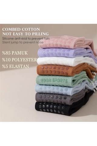 Xtr Fitness Yoga Ve Pilates İçin Kaydırmaz Taban Çorap Beyaz