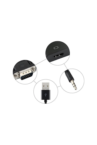 Vga To Hdmı Kablo Dönüştürücü Converter Görüntü Ve Ses Çevirici (503944470)