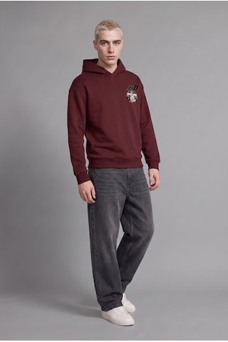 Defacto Initial D Lisanslı Boxy Fit Kapüşonlu Sweatshirt H4139ax26aubr230 Bordo-br230