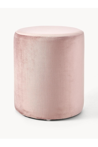 Most Ekol Puf 11 Pembe Kadife Kumaş Evinize Teslim