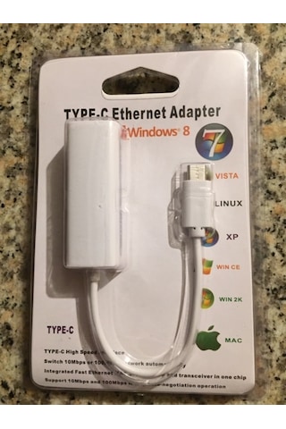 Type-C Usb Eternet Çevirici Kablo Usb 2.0