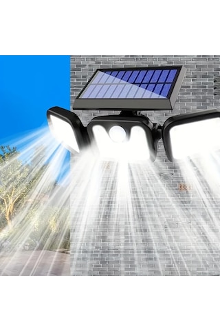 Challenger Güneş Enerjili Güvenlik Lambası 74 Led Hareket Sensörlü 3 Modlu Su Geçirmez Dış Mekan Aydınlatma