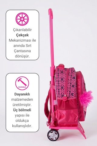 Lol Surprise Bb Air Lisanslı Çıkarılabilir Çekçekli Kız Çocuk Okul Çantası 2183 Pembe - Mavi