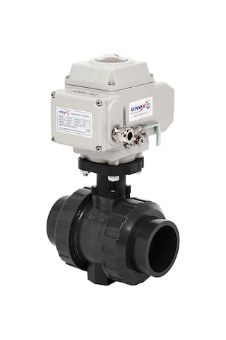 Unox Elektrik Aktüatörlü Pvc Küresel Vana Su İçin