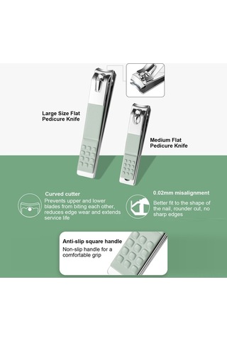 Dancemonkey Profesyonel Tırnak Bakım Seti - 16 Parça Paslanmaz Çelik Manikür Pedikür Aletleri Mor Mor