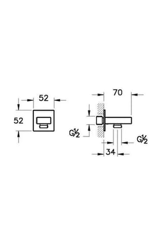 Root Square A4523334 Ankastre El Duşu Çıkışı, Fırçalı Nikel