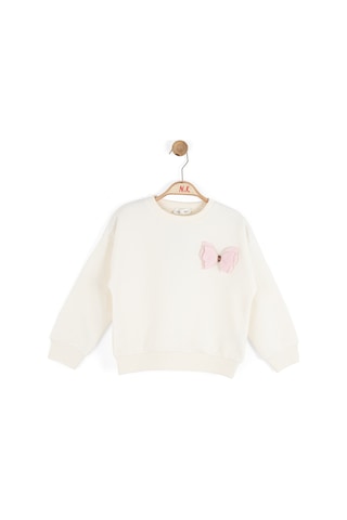Xo Kids Kız Çocuk Sweatşirt 4-8 Yaş 39515 Krem - Pudra