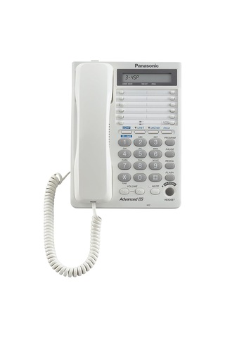 16 Haneli Lcd İle 2 Satırlı Entegre Kablolu Telefon Sistemi, Hoparlör-kx-ts208w Beyaz