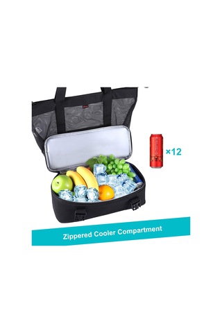 Springsun Isı Yalıtımlı Su Geçirmez Gıda Taşıyıcı Çanta, Çift Fonksiyonlu Saklama Ve Isı Tutma Özelliği İle Plaj Ve Dış Etkinlikler İçin