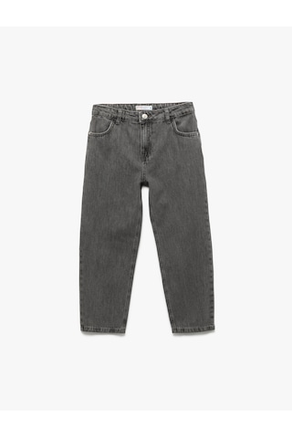 Koton Pamuklu Rahat Kesim Denim Pantolon Gri 6wkb40002td Gri