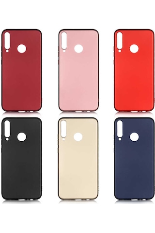 Huawei P40 Lite E Kılıf Zore Premier Silikon Kapak Saks Mavi