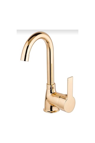 Modern Tasarımıyla Kısa Gold Eviye Bataryası Krom