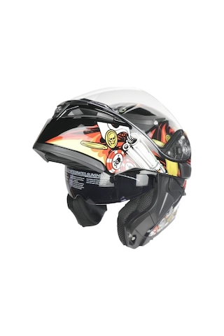 Rhkc 902 Çene Açılır Vizörlü Kask İskelet Renkli